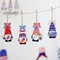 50 Pcs Gingham Ribbon Bows with Twist Tie 2.5" Red Navy Blue Royal Blue White Buffalo Check Premade Bows for Gift Wrapping Basket Wedding Baby Shower Brithday Party (2.5", RWB)